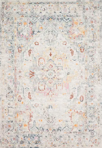 Vista 6 de Loloi Clara Collection CLA-02 - Alfombra de área azul/azul claro de 5'-3" x 7'-7