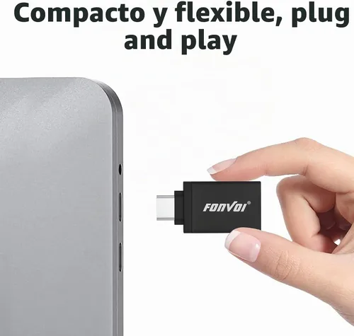 Vista 3 de Adaptador USB C a USB [4 estaciones], USB tipo C macho a USB 3.0 hembra OTG adaptador compatible con MacBook Pro, Chromebook, Pixelbook, Microsoft