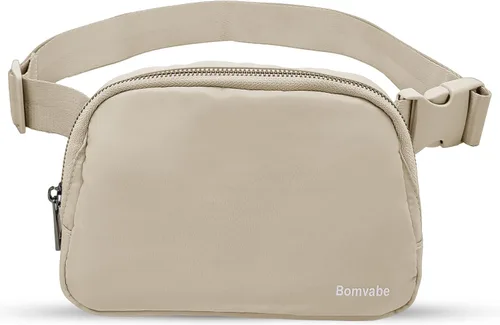 Vista 29 de Cangurera cruzada para mujer, mini bolsa para cinturón de 1 litro con correa ajustable de 32 a 51 pulgadas, bolsa de cintura pequeña para viajes