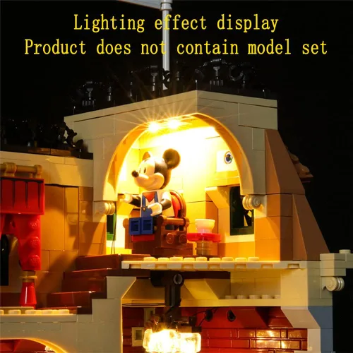 Vista 6 de GEAMENT Kit de luces LED compatible con Lego Disney Train and Station - Juego de iluminación para modelo de construcción 71044