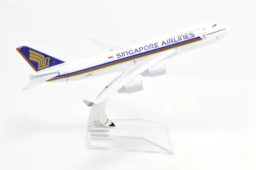 Vista 5 de TANG DYNASTY 1:400 6.3 in B747-400 Singapore Airlines Metal Avión Modelo Avión Modelo Avión Juguete