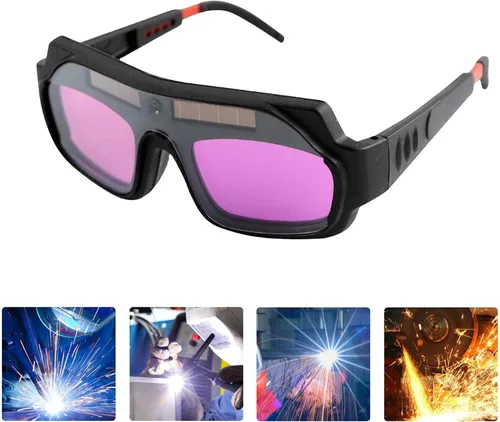 Vista 2 de TEAMWILL 2 paquetes de gafas de soldadura de oscurecimiento automático, máscara de seguridad, atenuación automática, soldador de oscurecimiento