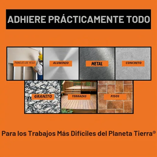 Vista 4 de Gorilla - Adhesivo de construcción resistente, blanco, tubo de compresión de 7 onzas, paquete de 2 Gap Filling for Uneven Surfaces, Waterproof