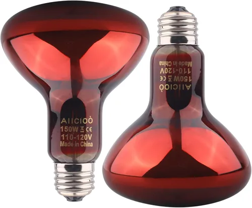 Vista 12 de Aiicioo Bombilla de Calor para Reptiles - Lámpara de Calor de 50W para Reptiles 2 Pack UVA Luz Natural Bulbo para Baño de Sol para Dragón Barbudo