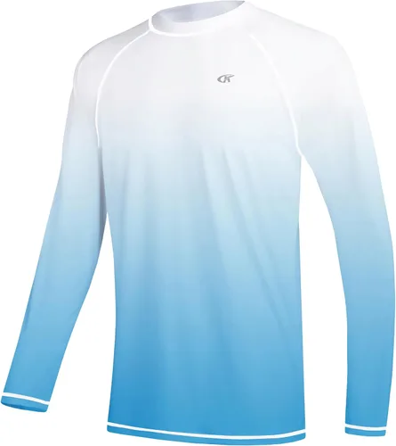 Vista 8 de Camisetas de natación de manga larga para hombres Rashguard UPF 50+ Camisa de protección solar UV Atlética Entrenamiento Correr Senderismo Camiseta