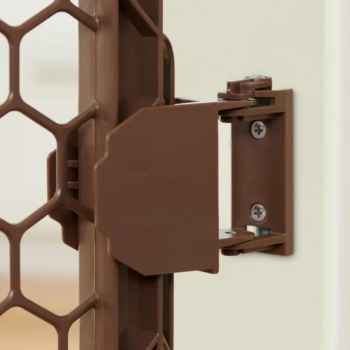 Vista 9 de Regalo - Puerta ajustable de plástico de 192 pulgadas para bebés y patio de juegos con puerta, marca galardonada, 2 en 1, kit de bonificación