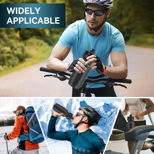 Vista 7 de HERCHR Botella de agua aislada para bicicleta, 20.6 fl oz, para todos los ejercicios y ciclismo