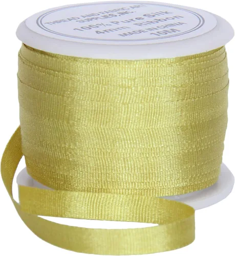 Vista 66 de Threadart Cinta de seda 100% pura - 3 tamaños - Docenas de colores - Castaño - 2 mm No. 524 Soft 100% pure silk ribbon on a single spool - perfect