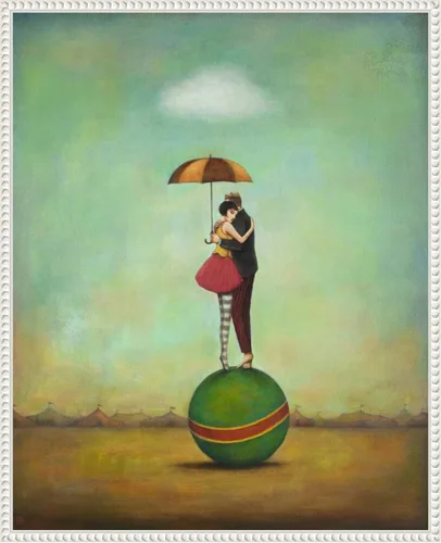 Vista 9 de Amanti Art Lienzo enmarcado para pared, 20 x 16 pulgadas, romance de circo, por Duy Huynh, lienzo enmarcado para pared, obras de entretenimiento
