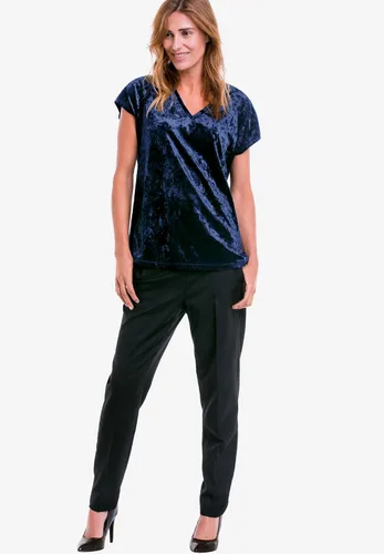 Vista 4 de Ellos Camiseta de terciopelo aplastado en talla grande para mujer