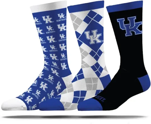 Vista 22 de Strideline Calcetines de vestir NCAA para hombre - The Executive paquete de 3 - Talla única para la mayoría Blue and Orange