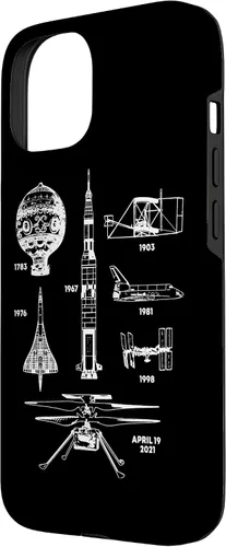 Vista 2 de iPhone 15 Ingenuity Mars Helicopter Histórica Primera Evolución de Vuelo Caso