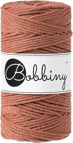 Vista 17 de Bobbiny Cordón de macramé regular de 0.118 in y 3 capas (aguamarina), 108yds/330 pies (100% algodón reciclado)
