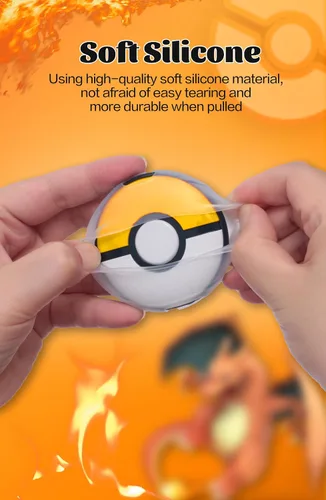 Vista 5 de Funda de silicona transparente para Poké GO Plus + 2023, funda protectora para Poké GO Plus + con correa para la muñeca