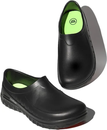 Vista 5 de Zapatos de chef para hombres y mujeres, antisalpicaduras de aceite, antideslizantes, impermeables, para jardín, cocinas, enfermería, trabajo