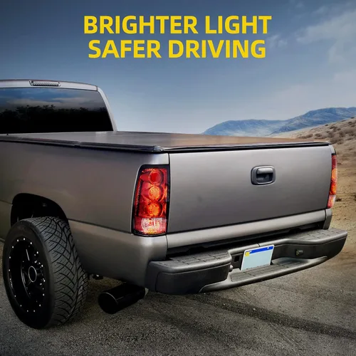 Vista 6 de DWVO Conjunto de luces traseras compatible con Chevy Silverado 1999 2000 2001 2002 1500 2500/01 02 Chevy Silverado 3500/1999-2003 GMC Sierra 1500