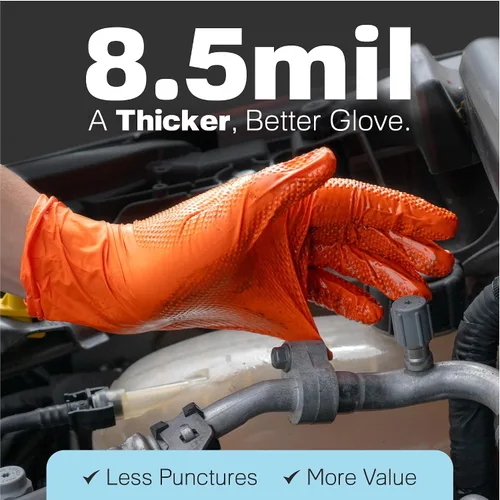 Vista 2 de Raxwell Nitrile Disposable Gloves - Puncture-Resistant Work Gloves - Diamond Grip for Food Prep, Cleaning & Cooking