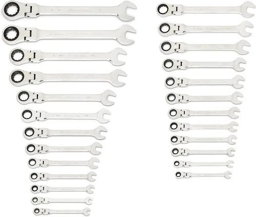 Vista 2 de GEARWRENCH Juego de llaves de trinquete combinadas flexibles de 25 piezas, SAE/MM - 86730