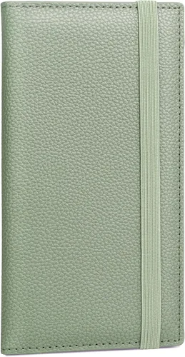 Vista 82 de Yarnic Funda para chequera personal, soporte para chequera con soporte para bolígrafo y divisor de plástico transparente integrado para cheques Rosa
