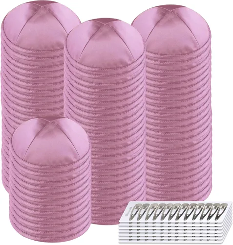 Vista 116 de Zion Judaica Deluxe Satin Kippah Yarmulkes para niños, adolescentes y adultos, 6.25 pulgadas, opciones multicolores, diseño de 4 paneles Negro