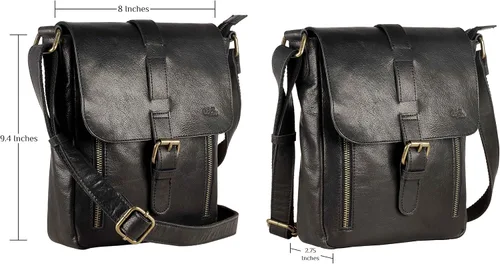 Vista 6 de Mou Meraki Bolso cruzado y bolsos de mano de cuero genuino - Bolso cruzado sobre el hombro