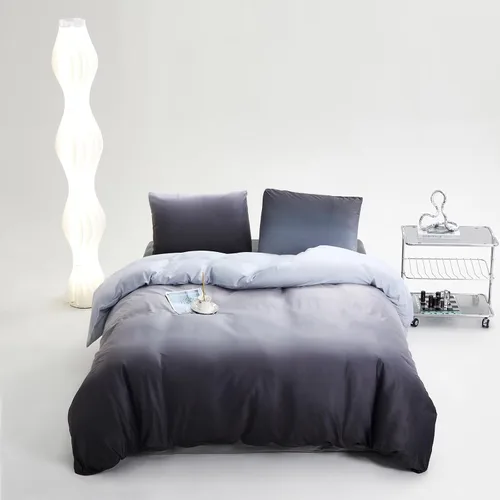 Vista 28 de Houseri Juego de funda de edredón de tamaño individual a cuadros azul claro y blanco para niños, juego de cama azul bebé para niños y niñas, juego