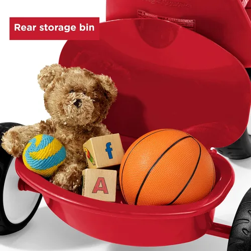 Vista 4 de Radio Flyer Deluxe Steer & Stroll Trike, Sencillo, rojo, Rojo