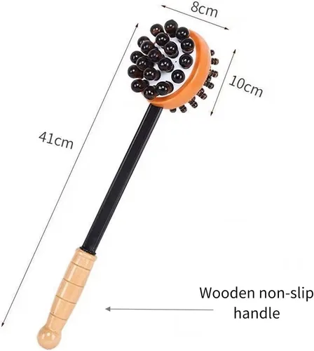 Vista 7 de Martillo de masaje, masajeador de espalda Meridians, masajeador de percusión de doble cabeza y espalda, martillo de masaje manual para cuello