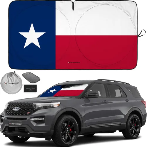 Vista 15 de Parasol de Parabrisas de Una Pieza - Parasol Cromado Líquido Plegable para Ventana Delantera de Auto para Carros SUV Camión - Protector Visor