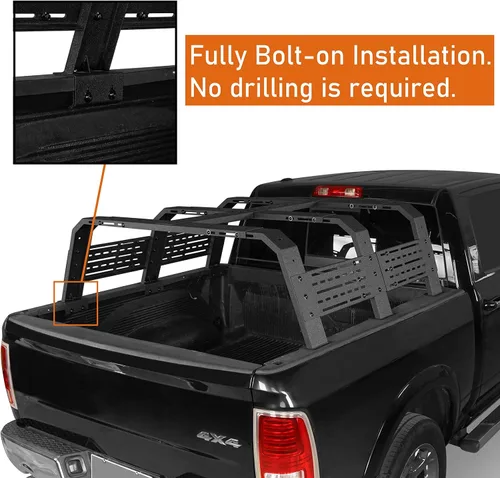 Vista 6 de u-Box Soporte de escalera de camión de 18.8 pulgadas de alto para camioneta, compatible con camionetas Ford F-150 y Raptor y Dodge Ram 1500