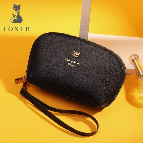 Vista 6 de Carteras de cuero para mujer, cuero genuino RFID bloqueo caja de regalo embalaje
