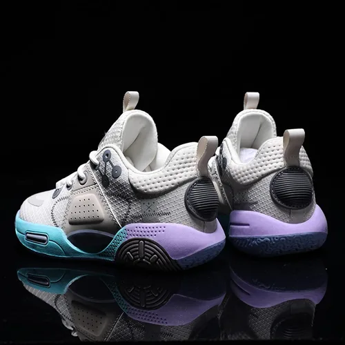 Vista 4 de DeoGinus Zapatos de baloncesto para niños con amortiguación de aire para niñas zapatos de entrenamiento escolar antideslizantes para deportes al