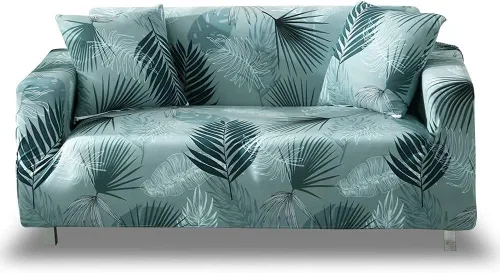 Vista 18 de HOOBUY Funda de sofá estampada, Funda elástica para sillón, funda de sofá biplaza con patrones para sillón con cojines de 2 plazas, Juego de sofá Bd