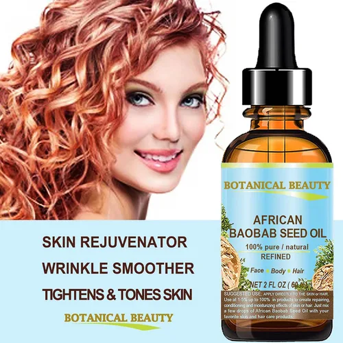 Vista 4 de Botanical Beauty Aceite de semillas de BAOBAB 100% puro y natural refinado prensado en frío aceite portador 2 fl oz 2.0 fl oz para cara, piel