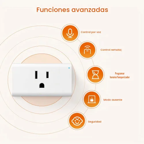 Vista 3 de TENDA SP3 (2 unidades) Interruptor de salida WiFi de enchufe inteligente, compatible con Alexa y Google Assistant para control de voz, temporizador