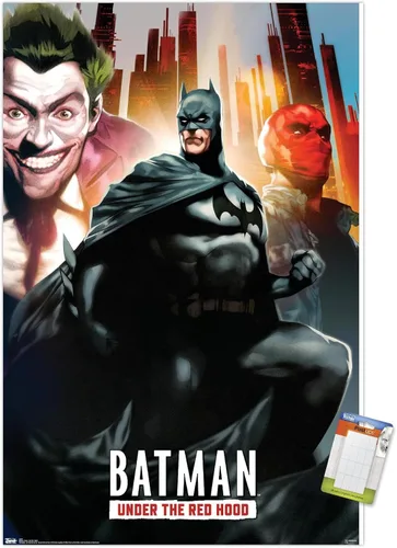 Vista 10 de Trends International DC Comics - Póster de pared de Batman con capucha roja, 14.725 x 22.375 pulgadas, versión enmarcada de madera de granero