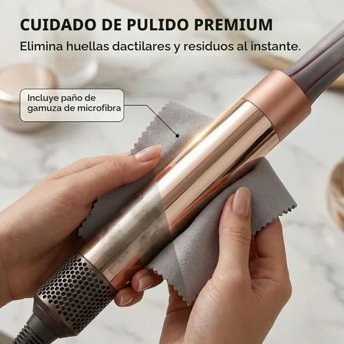 Vista 8 de Stratalife Bolsa de viaje acolchada para herramientas para el cabello con paño de pulido compatible con Dyson Airwrap Shark Flex Style, Arco negro