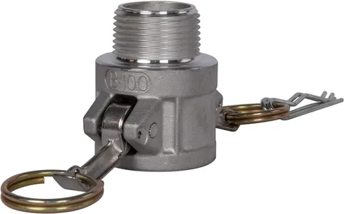 Vista 5 de 2 piezas de accesorios de bloqueo de leva de aluminio (1 pulgada Parte B) accesorios de manguera de ranura de leva, adaptador macho hembra NPT rosca