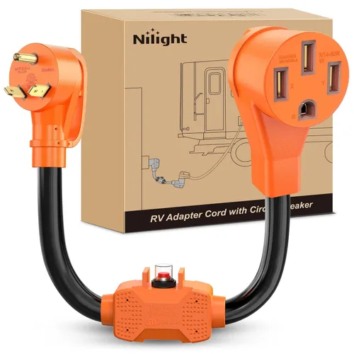 Vista 38 de Nilight Cable adaptador de secadora de 30 amperios a 30 amperios calibre 10 10-30P a 14-30R con cable de tierra