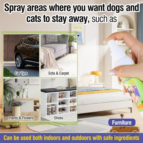 Vista 5 de Spray de manzana amarga para que los perros dejen de masticar, disuasorio de entrenamiento antimasticable para muebles, zapatos y alambres, fórmula