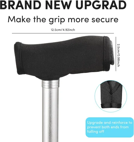 Vista 2 de Walking Cane Handle Cover - Cane Handle Cushion for Seniors - Soft Cane Handle Grip Replacement & Cane Accessories with Non-Slip Cushion