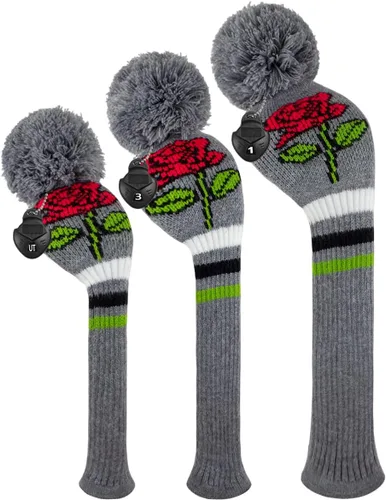 Vista 7 de Scott Edward Golf Headcovers for Woods Set of 3 Fits Well Driver(460cc) Fairway Wood and Hybrid(UT),Beautiful and Interesting Patterns
