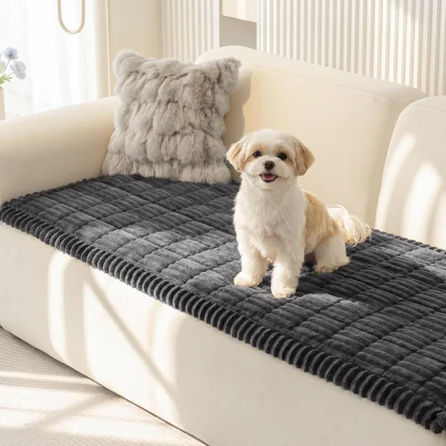Vista 17 de MEETSKY Fundas de sofá para sofá de 2 cojines, aptas para mascotas, funda de sofá para perros, fundas de sofá de cuero lavables para mascotas