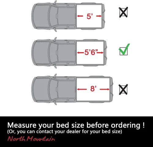 Vista 2 de Cubierta para cama de camioneta enrollable y suave de 5.5 pies 66.7" con montaje superior impermeable + tira de sellado para Tundra 2022-ahora