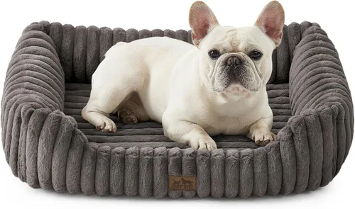 Vista 13 de COZY KISS Cama ortopédica para mascotas para gatos pequeños, cama rectangular lavable para mascotas con parte inferior antideslizante, cama suave