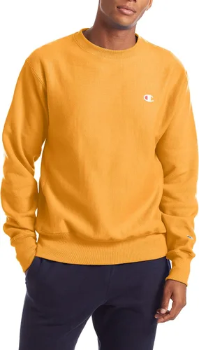Vista 11 de Champion - Sudadera con cuello redondo para hombre, tejido invertido, sudadera de forro polar pesado para hombre Negro