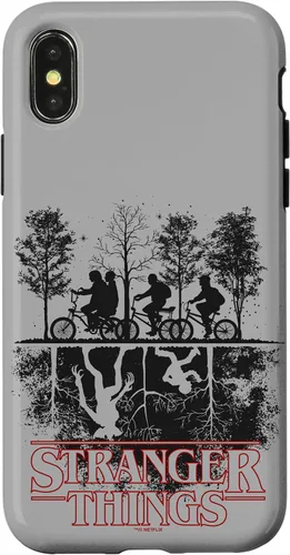 Vista 5 de Stranger Things Upside Down Hawkins Ride - Carcasa con logotipo para iPhone 17