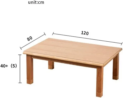 Vista 2 de Mesa de calefacción Tatami Mesa de centro kotatsu, mesa de centro de invierno Tatami mesa de café estilo japonés, estufa de invierno para asar Blue-a
