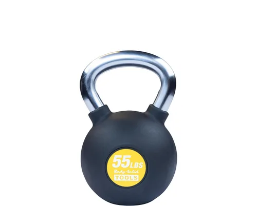Vista 8 de Body-Solid Tools (KBZ) - Pesas rusas de hierro fundido de 5, 10, 15, 20 libras a 80 libras con peso de color recubierto de goma y mango