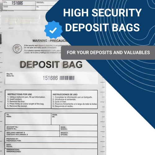 Vista 10 de Bolsas de plástico opacas de 9 x 12 pulgadas Depósitos bancarios seguros, manejo de efectivo o transporte seguro de divisas Códigos de barras